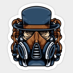 Steampunk Skull With Gas Mask Sticker